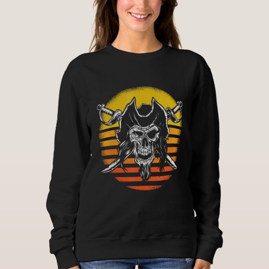 Pirates Skull en Dagger Sunrise Trui (Voorkant)