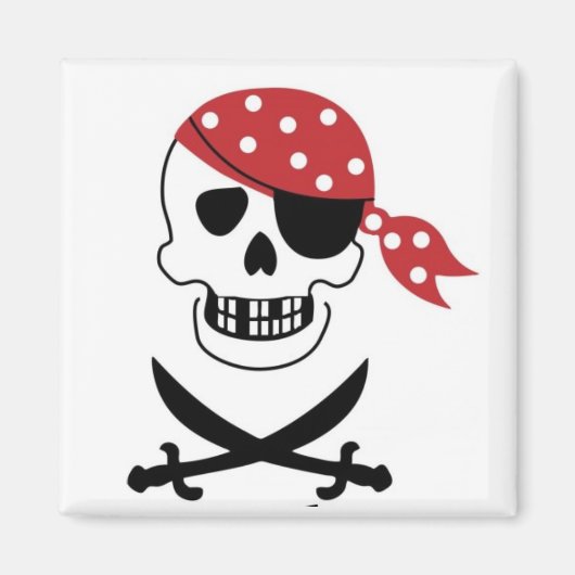 Pirates Skull Magnet (Voorkant)