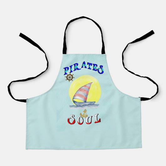Pirates Soul zeilboot Nautisch zeilen Schort (Voorkant)