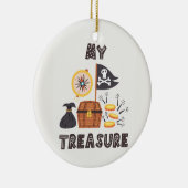 Pirate's Treasure Chest Keramisch Ornament (Rechts)
