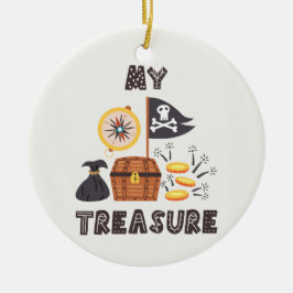 Pirate's Treasure Chest Keramisch Ornament