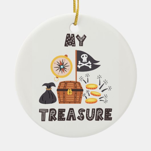 Pirate's Treasure Chest Keramisch Ornament (Voorkant)