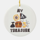 Pirate's Treasure Chest Keramisch Ornament (Achterkant)