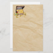 Pirate's Treasure Chest on Crinkle Paper Briefpapier (Voorkant / Achterkant)