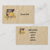 Pirate's Treasure Chest on Crinkle Paper Visitekaartje (Voorkant / Achterkant)