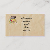 Pirate's Treasure Chest on Crinkle Paper Visitekaartje (Achterkant)