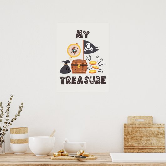 Pirate's Treasure Chest Poster (Keuken)