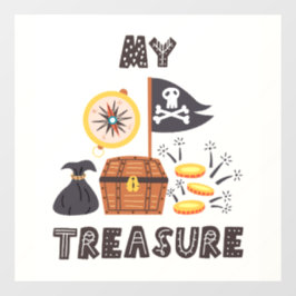Pirate's Treasure Chest Raamsticker