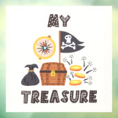 Pirate's Treasure Chest Raamsticker (Vel 3)