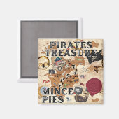 Pirates Treasure - gehakte taarten Magneet (Voorkant / Achterkant)