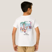 Pirates Treasure Hunt Avontuur Kaart Kids Verjaard T-shirt (Achterkant volledig)
