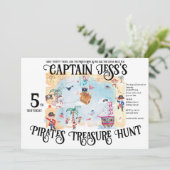 Pirates Treasure Hunt Kaart Kinder Jongen Verjaard (Staand voorkant)