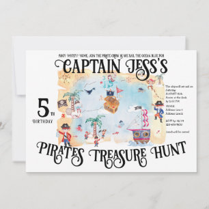 Pirates Treasure Hunt Kaart Kinder Jongen Verjaard