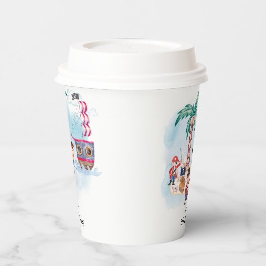 Pirates Treasure Hunt Kaart Kinder Jongen Verjaard Papieren Bekers (Links)