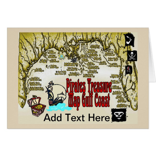 Pirates Treasure Map (Voorkant Horizontaal)
