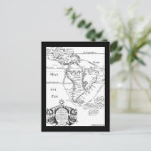 Pirates Treasure Map Briefkaart (Staand voorkant)