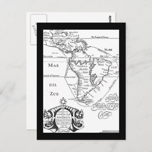 Pirates Treasure Map Briefkaart (Voorkant / Achterkant)