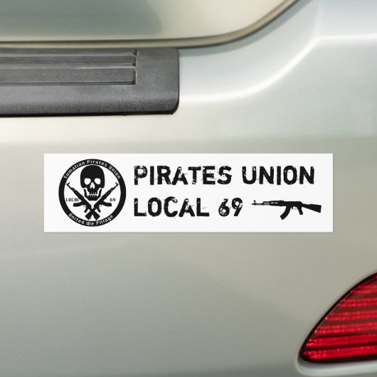 Pirates Union - Local 69 Bumpersticker (Op auto)