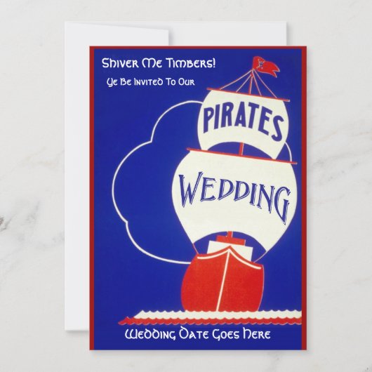 Pirates Wedding Kaart (Voorkant)