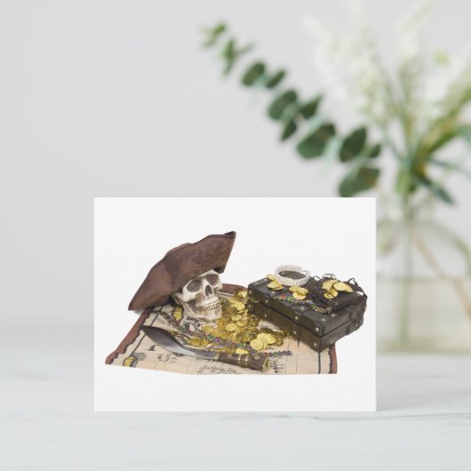 PirateSkullBooty092009 Briefkaart (Staand voorkant)