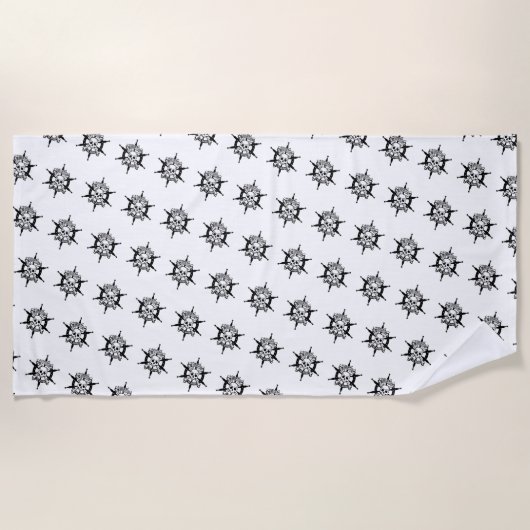Piratische strandhanddoek strandlaken (Voorkant)