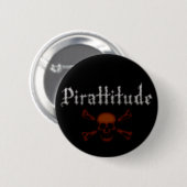 Pirattitude Blood Jolly Roger Ronde Button 5,7 Cm (Voorkant /achterkant)