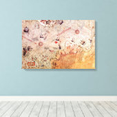 piri reis antieke kaart geschiedenis mysterie Ant Canvas Afdruk (Insitu (Houten vloer))