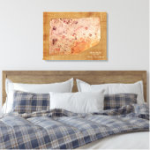 Piri Reis Map Canvas Afdruk (Insitu (Slaapkamer))