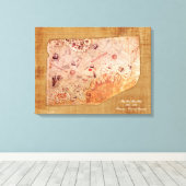 Piri Reis Map Canvas Afdruk (Insitu (Houten vloer))