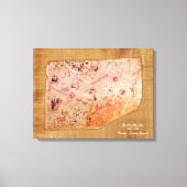 Piri Reis Map Canvas Afdruk (Voorkant)