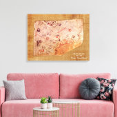 Piri Reis Map Canvas Afdruk (Insitu (Woonkamer))