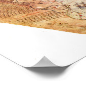 Piri Reis Wereldkaart Poster (Hoek)