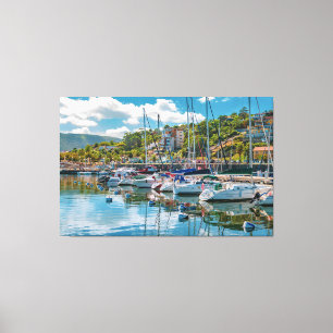 Piriapolis City Port, Maldonado, Uruguay Canvas Afdruk