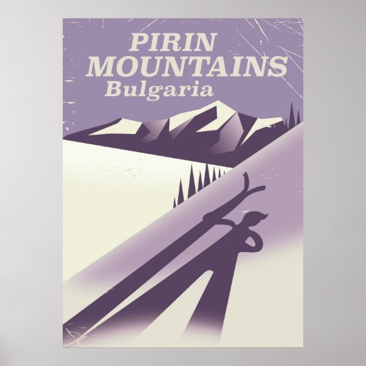 Pirin-gebergte Bulgarije ski-poster Poster (Voorkant)