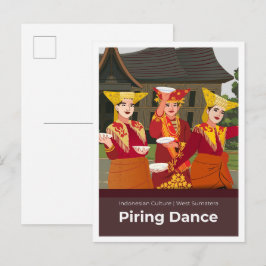 Piring Dance West Sumatra Indonesia Travel Briefkaart