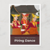 Piring Dance West Sumatra Indonesia Travel Briefkaart (Voorkant)