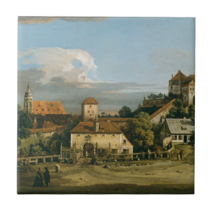 Pirna- De Obertor van de South Bernar Bellotto Tegeltje