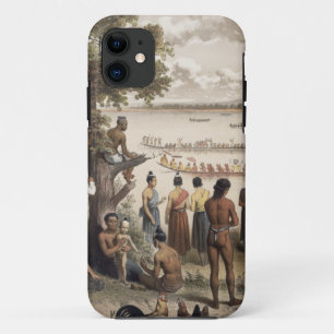 Pirogue races op de Bassac-rivier, detail van 'Bij iPhone 11 Hoesje