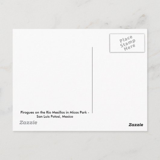 pirogues briefkaart (Achterkant)