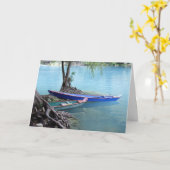 pirogues wenskaart kaart (Gele Bloem)