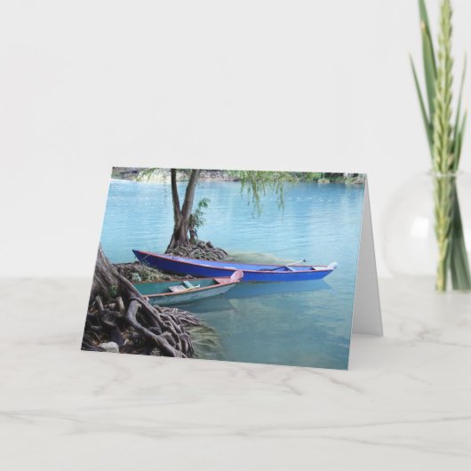 pirogues wenskaart kaart (Voorkant)