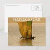 Piroguier Vezo Briefkaart (Voorkant / Achterkant)