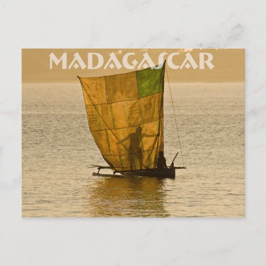 Piroguier Vezo Briefkaart (Voorkant)