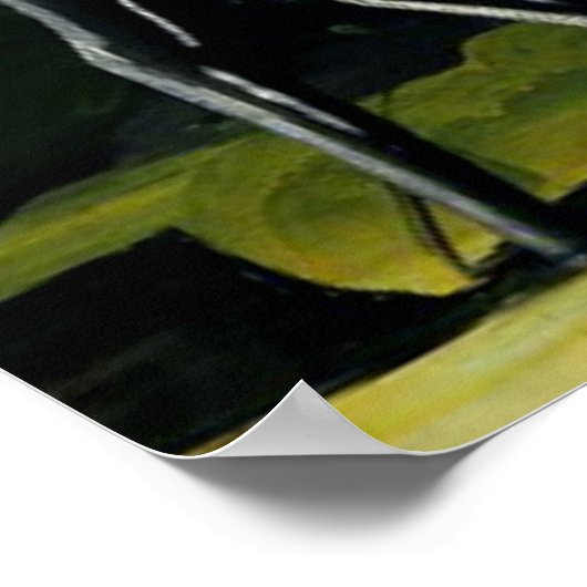 Pirosmani - Roe Deer met Landschapsachtergrond Poster (Hoek)