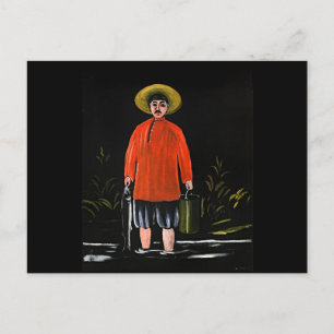 Pirosmani - Visser in een rood Shirt Briefkaart