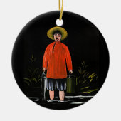 Pirosmani - Visser in een rood Shirt Keramisch Ornament (Voorkant)