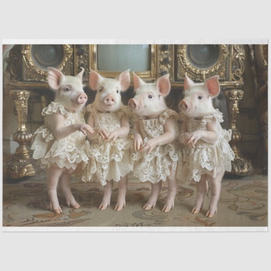 Pirouette Biggen Decoupage Tissuepapier (Voorkant)