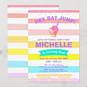 Pirouette Rainbow Ballerina Gymnastics Birthday Kaart