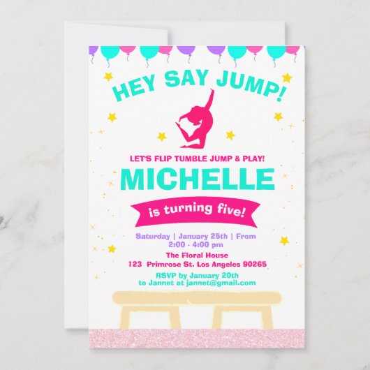 Pirouette Roze Ballerina Meisjes Gymnastiek Verjaa Kaart (Voorkant)