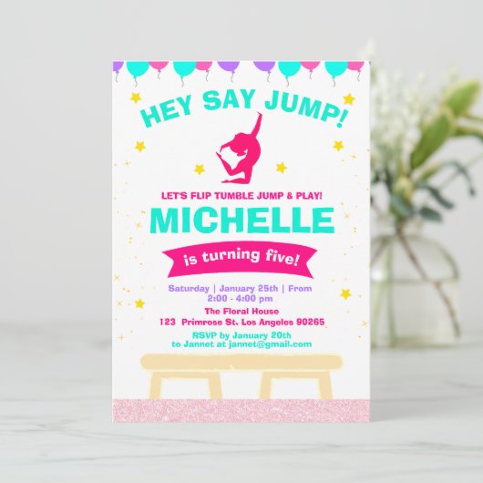 Pirouette Roze Ballerina Meisjes Gymnastiek Verjaa Kaart (Staand voorkant)